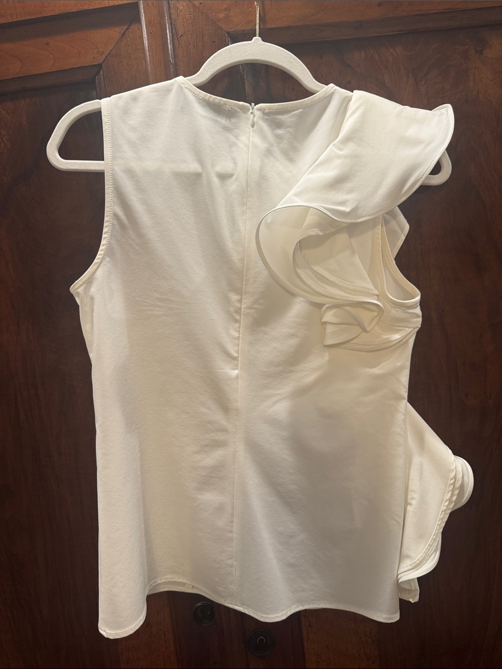 Joseph Ribkoff White Ruffle Top - Picture 4 of 4